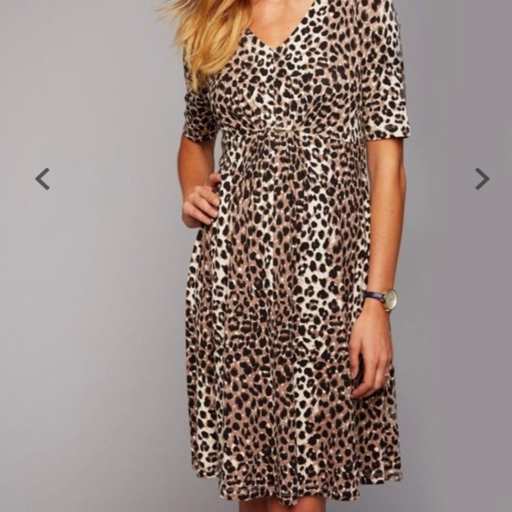 NWT A Pea in the Pod Leopard Print Maternity Dress